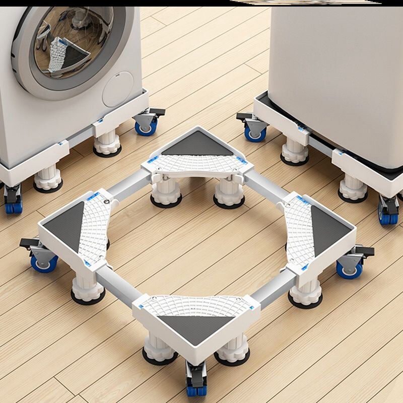 Washing machine refrigerator foot pad adjustable height non-slip belt wheel removable universal base universal wheel Zeng high tripod