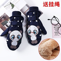 Childrens gloves play snow waterproof 2 - 16 years old cartoon waterproof skiing winter large and medium - sized children outdoor skiing and thickening