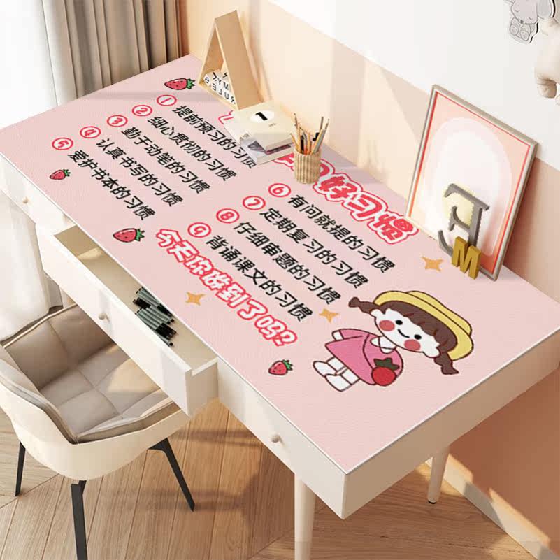Children's study table special mat cartoon PVC waterproof computer tablecloth wash-free dressing table dirty-resistant desk mat custom