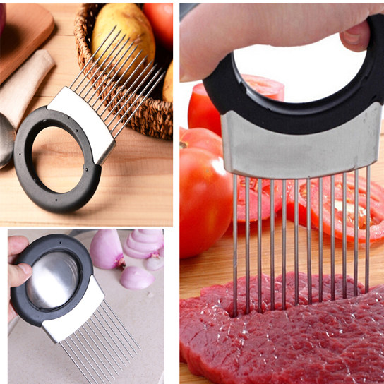 Stainless steel onion fork meat needle steaks loose meat tender meat needle Cutting protector Slicing retainer