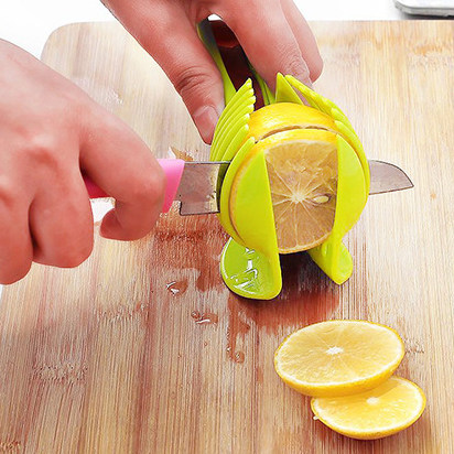 Lemon tomato slicer tomato circle slice clamp kitchen fruit platter tool splitter