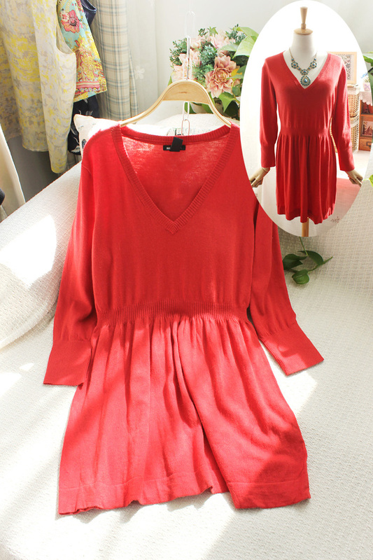 385 # Foreign Trade Surplus Stock, Can Be Worn in Three Seasons, 37% Cotton, 5% Angora Rabbit Fur, Versatile Base Knit Dress