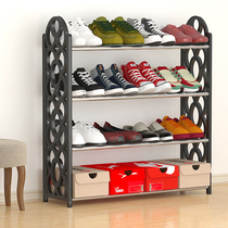 Simple shoe rack plastic shoe storage artifact household multi-layer dormitory shoe cabinet door dustproof large capacity shelf