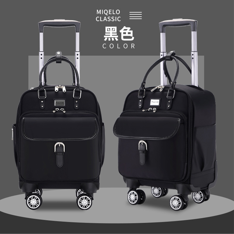 12inch Carry-On Suitcase with Universal Wheels for Short Trips, Ultra-Light Trolley Case Made of Oxford Cloth, Waterproof, Suitable for Budget Airlines