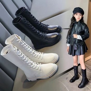 Korean style fashionable girls' princess high-top martin boots and cotton shoes