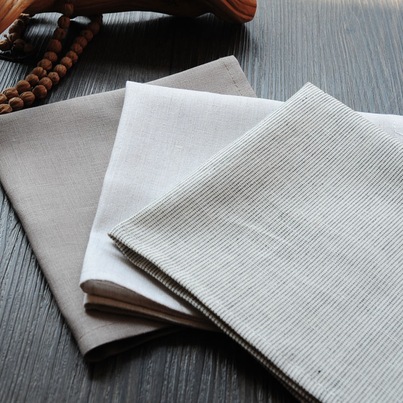 1 piece men's men's linen cotton linen handkerchief phanda handkerchief with GLOGO embroidered name quality good