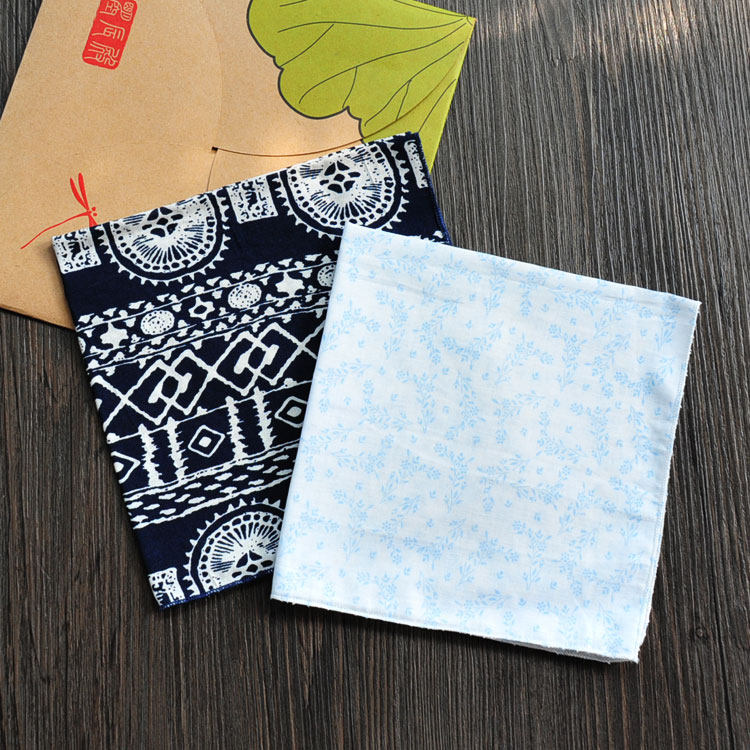 Five handkerchief handkerchief handkerchief scarf sweat towel pure cotton crushing national wind Chinese wind