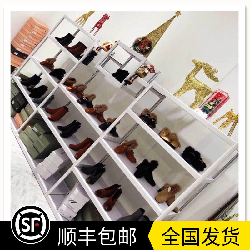 Shoe shop shoe rack display rack bag shop shopping mall children's shoes live broadcast landing free combination custom aluminum alloy shelf