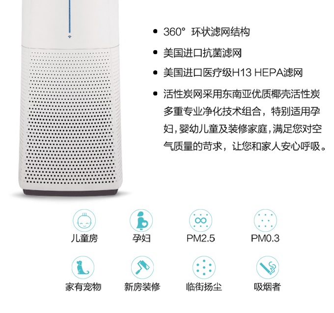 máy hút không khí [常 爸] Máy lọc không khí y tế cấp Haoze khử mùi formaldehyd PM2.5 mùi KJ450G-U1 máy lọc không khí sharp kc h 50