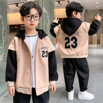  British Next alice boys  jacket spring and autumn new Korean handsome childrens sports digital hooded jacket trend