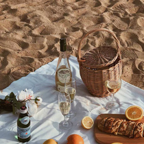 Rattan Carry-on Basket Handbag Wild Dining Basket Casual Fashion Fields Garden Wind Succor Chic Basket Furniture Snacks