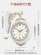 Aishida Silent Minimalist Double-Sided Clock American-Style Living Room Double-Sided Wall Clock Nordic Pastoral Quartz Clock European-Style Wall Clock