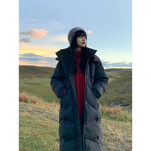 Бархатный пуховик с капюшоном, куртка, утиный пух, свободный крой