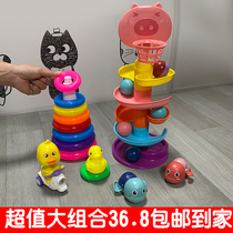  Baby baby toys Turn around music track ball puzzle 1 Early education 2 one-year-old stacking music rolling ball tower childrens girl