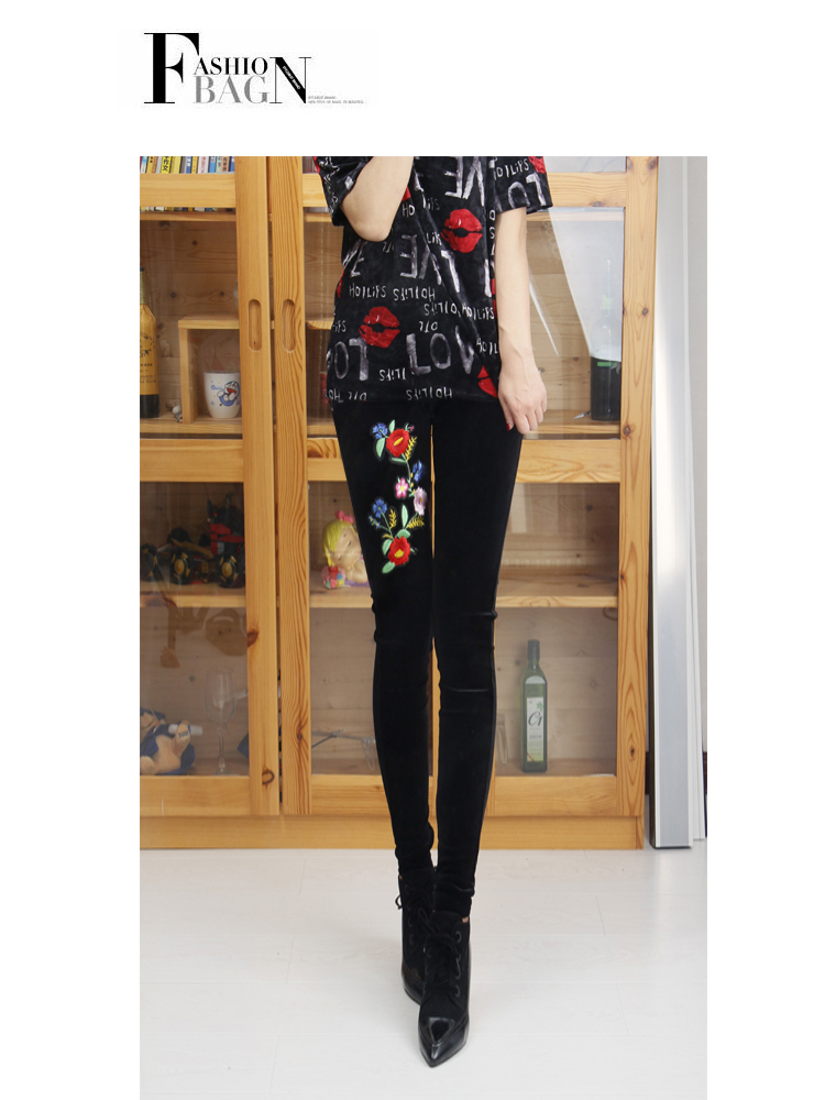 Quần legging nhung 2018 mới mặc quần dài là quần lửng ấm chân quần cạp cao cạp cao dày quần áo nữ mùa hè đẹp