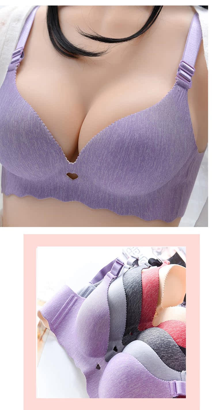 Đồ lót dày tập hợp siêu dày ngực nhỏ cô gái gợi cảm mà không cần vòng thép bên bộ sưu tập nhận sữa điều chỉnh áo ngực áo lót 2 dây