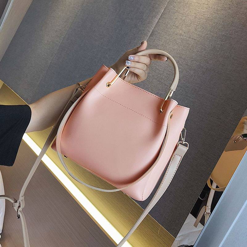 Large pack of women 2021 new tide Han version 100 lap single shoulder bag Leisure bucket bag Large capacity handbag Inclined Satchel Bag