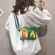 ins overfire packet canvas woman bag new 2021 tide Korean version personality girl student single shoulder bag slanted satchel