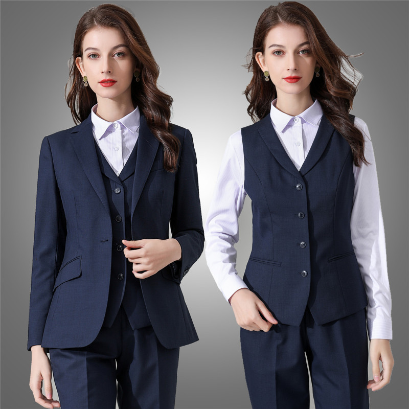 New Model of China Everbright Bank Navy Blue Women's Suit, Everbright Bank Uniform, Work Clothes, Dress Pants, Vest, Everbright Shirt, Workwear New Model of China Everbright Bank Navy Blue Women's Suit, Everbright Bank Uniform, Work Clothes, Dress Pants, Vest, Everbright Shirt, Workwear
