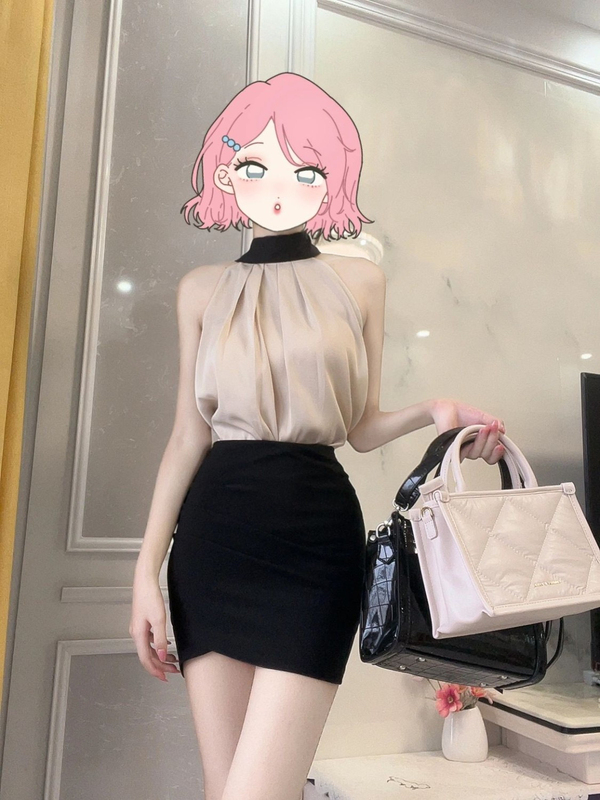 French Socialite Elegant Sleeveless Off-Shoulder Shirt Women's 2025 Summer New Style Unique Sexy Halter Shoulder Top