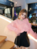 Bộ đồ nữ thần mùa thu phiên bản Hàn Quốc ngọt ngào buông lưới khâu cổ chữ V dài tay áo len eo cao Một chiếc váy hai dây các kiểu đồ bộ đẹp Bộ đồ