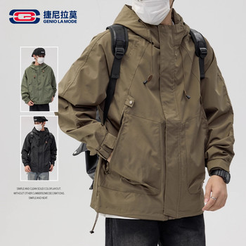 [Ao Ruipeng Endorsement] Geniolamode Trendy Brand Three-Proof Outdoor Jacket for Men, Autumn and Winter Windproof Jacket