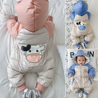 Детская зимняя толстовка с капюшоном для выхода на улицу, пуховик, 1 лет, 3 мес., 6 мес.