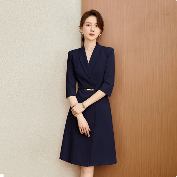 2026 New Professional Dress for Commuting, Business Style, Ol Work Dress, Sales Office, Jewelry Store, Beauty Salon, Hostess Dress