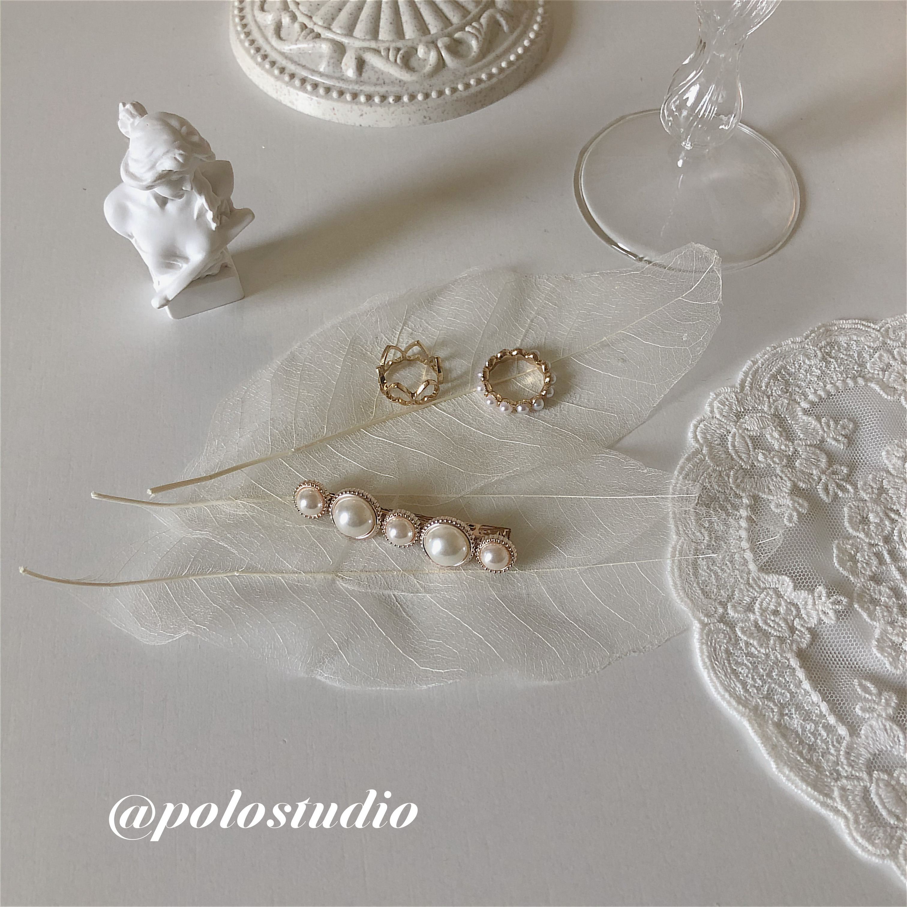 POLO Korean ins wind decoration white veins leaves leaves natural shooting props soft dry flower ornaments