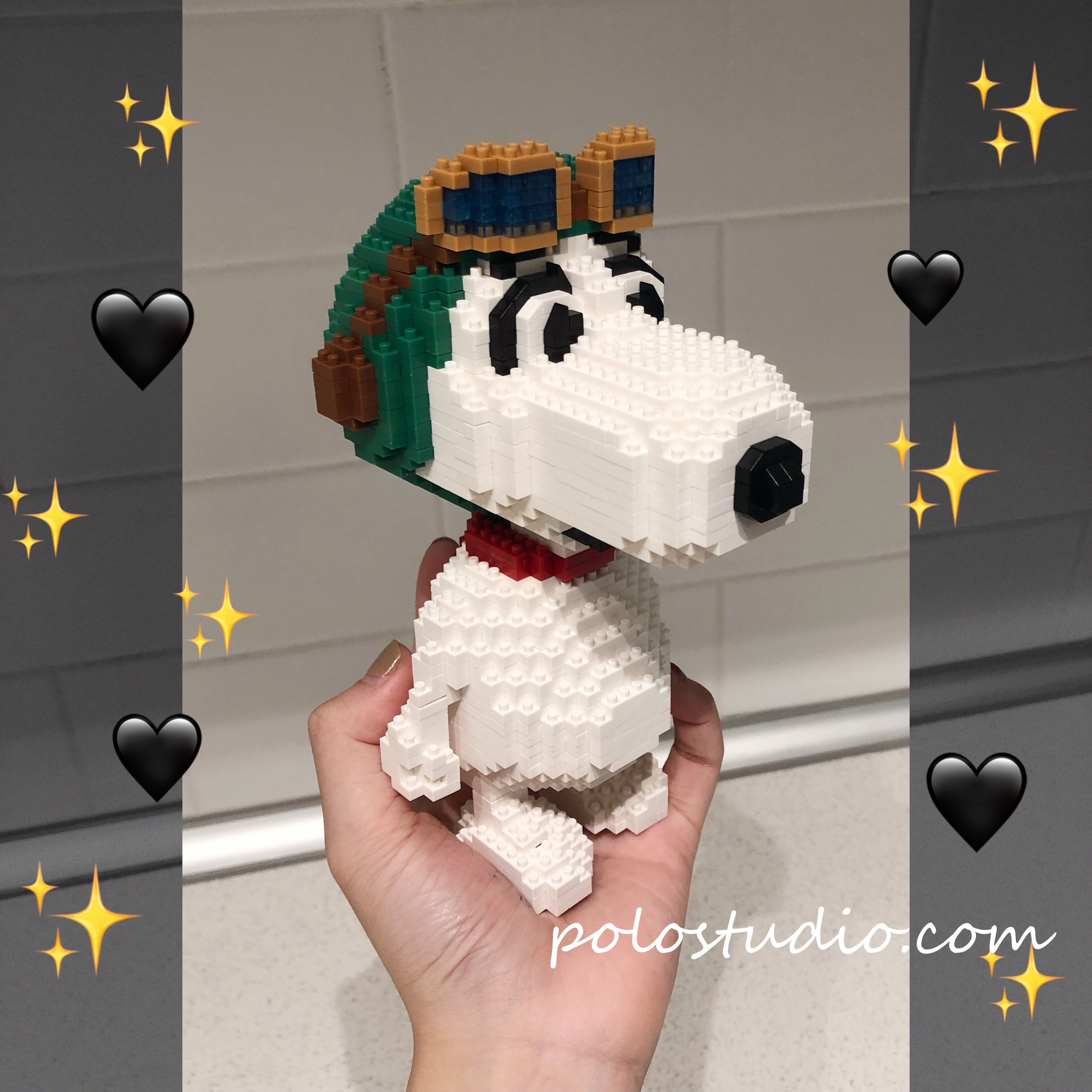 Micro-small particle block adult Yi-Zhi Ji-compatible LEGO Snoopy cartoon toys