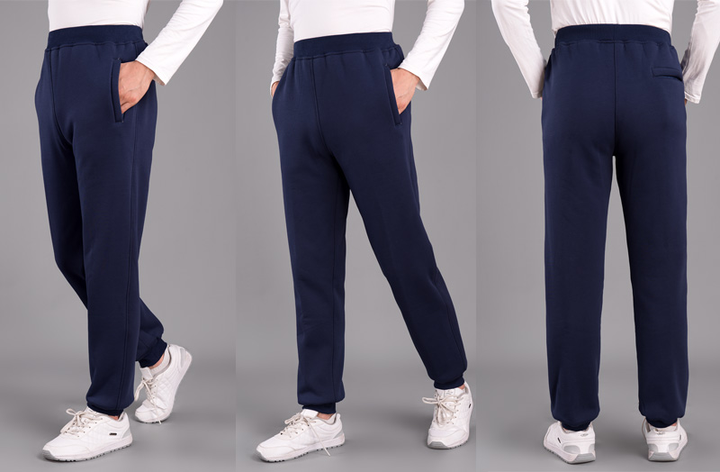 Quần bó sát da cừu trung và già, quần âu nam cộng với kích thước cộng với chất béo dày cotton cao eo ấm quần bò nam