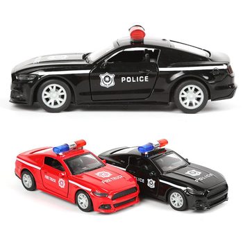 Alloy police car model children's return toy ye horse police car boy and girl car model cake baking ornaments