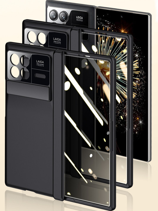 Xiaomi Mix Fold 3 Phone Case, Foldable Screen, New Model, Full Lens Coverage, Anti-Drop, Matte Skin Feel, Ultra-Thin Glass, Anti-Peep Hinge Protection Case, Trendy Brand, Internet Celebrity Style, Hard Shell with Integrated Stand