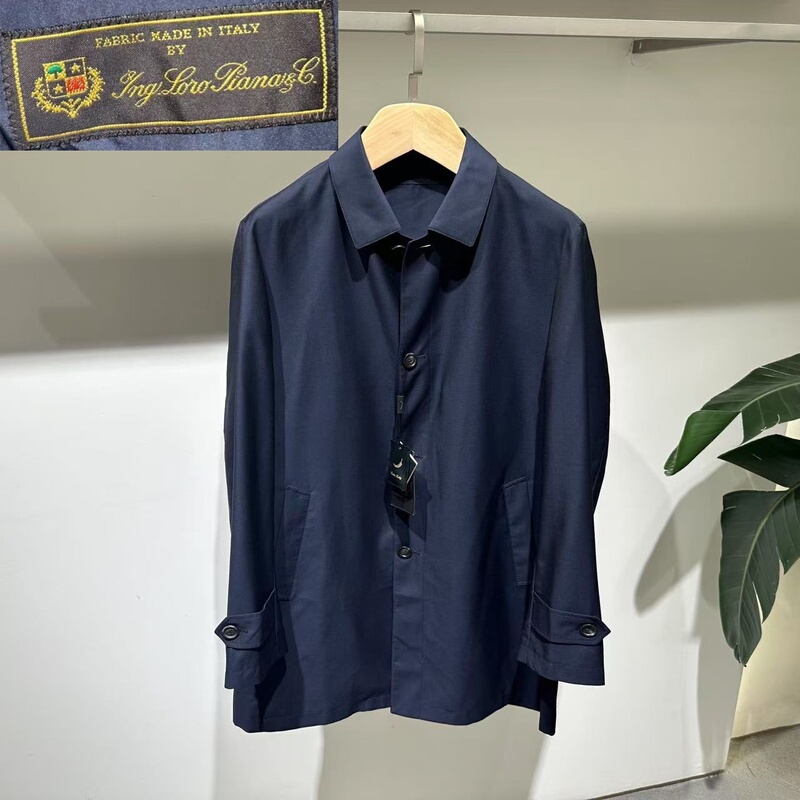 Imported Fabric Kevin Kelly Men's Mid-Length Lapel Trench Coat Original 5280