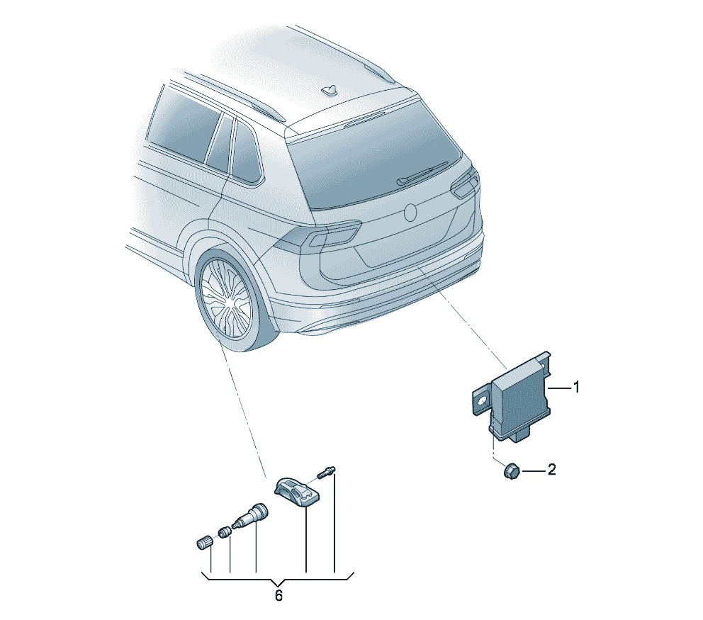 迈腾GTE插电混动 电子设备 轮胎压力控制系统