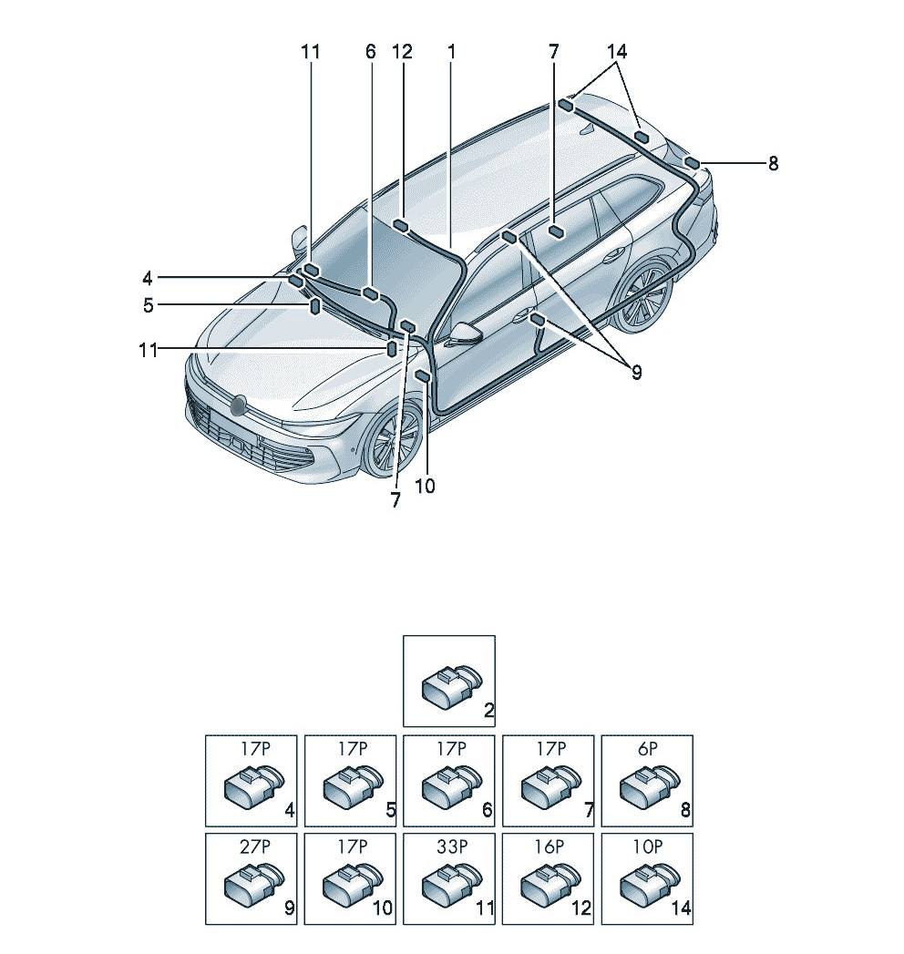 长安神骐T10新能源 电子设备 中央线束