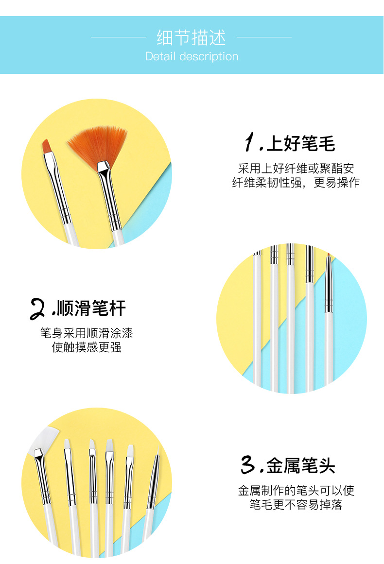 Bộ cọ vẽ Bộ đầy đủ của dòng bút Bút trị liệu Pen Point Drill Pen Painted Pen Nail Art Vẽ Pen Tool Set - Công cụ Nail bút vẽ nail