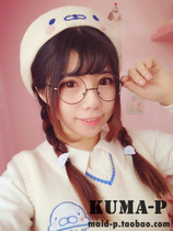 (Small Pの handmade) pure handmade exclusive original exciting seal pure wool beret