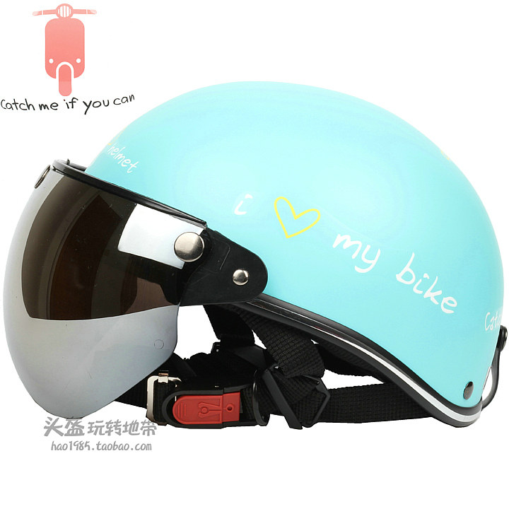 Taiwan EVO locomotive mint green hale electric motor vehicle safety helmet male and female sunscreen UV safety helmet summer