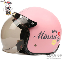Taiwan EVO Minnie matte powder Harley electric motorcycle helmet men and women sunscreen safety retro warm winter