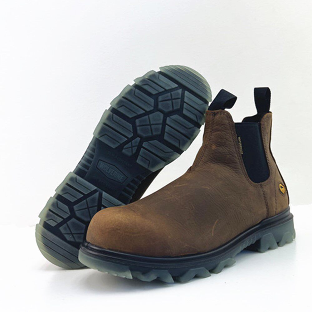 New cow leather men's boots a foot pedal Chelsea short boot waterproof hiking Martin boots big size