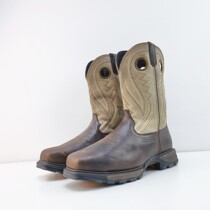 New Big Steel Head Working Boots Mens Bull Leather Rider Horse Boots Locomotive Boots 39-47 yards