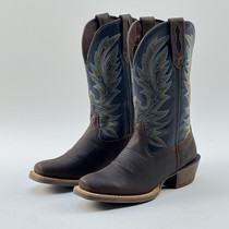 D large size special price western cowboy boots small square head knight mens riding boots equestrian boots increased sleeve embroidery classic style