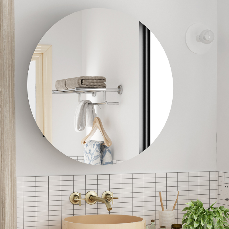 Round Mirror Cabinet Containing Cabinet Mirror Case Bathroom Makeup Room mirror with Toilet Wall-mounted wall Containing Cabinet Wash