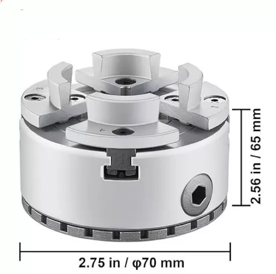 Kp96 Woodworking Chuck with Four Claws, Self-Centering, M33 Thread, 4inch Chuck for Woodworking Lathe