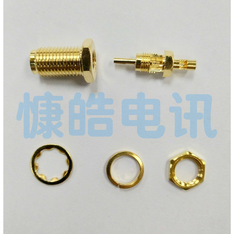 All-copper RF connector SMA-KY-1 13 0 81 female head small hole outer screw inner hole two-piece window
