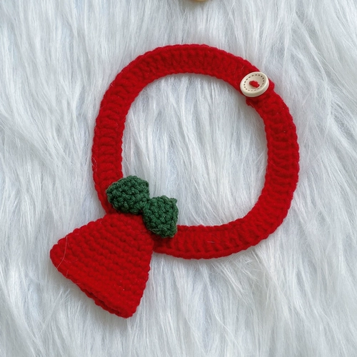 Шарф, трикотажный аксессуар ручной работы, чокер, колокольчик, слюнявчик, нагрудник, кот, домашний питомец, делается под заказ