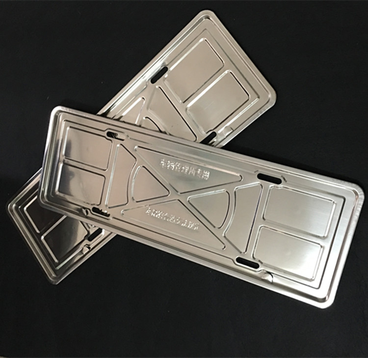 New energy license plate frame stainless steel new traffic regulations green license plate frame 304 thickened license plate tray