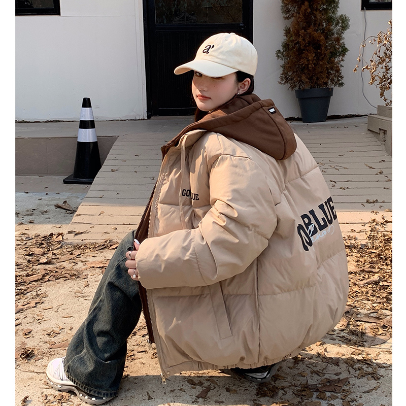 Women's Short down Jacket 2025 New Winter Style for Petite Figures, Loose Fit Puffer Jacket, Faux Two-Piece Coat, Cotton-Padded Clothing Women's Short down Jacket 2025 New Winter Style for Petite Figures, Loose Fit Puffer Jacket, Faux Two-Piece Coat, Cotton-Padded Clothing