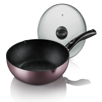 美的麦饭石不粘锅平底锅